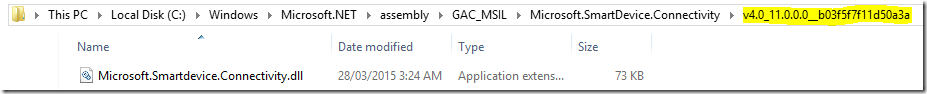 Microsoft_Smartdevice_Connectivity_dll_in_fake_directory